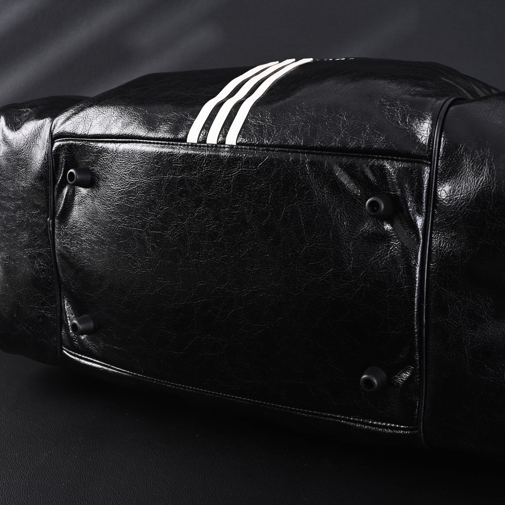 Balenciaga x adidas Large Duffel Travel Bag - Black & Green with Trefoil Logo and Triple Stripes