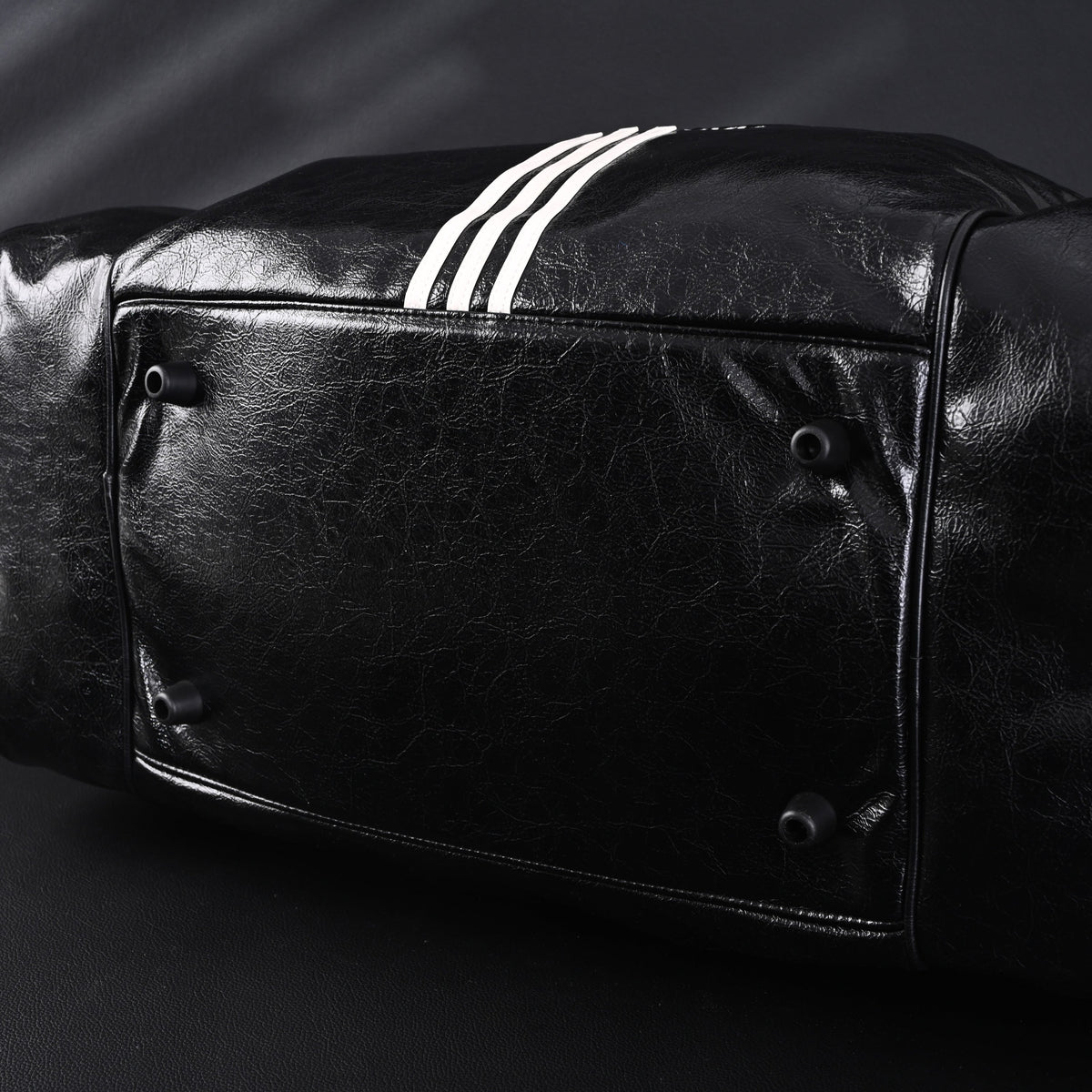 Balenciaga x adidas Large Duffel Travel Bag - Black & Green with Trefoil Logo and Triple Stripes