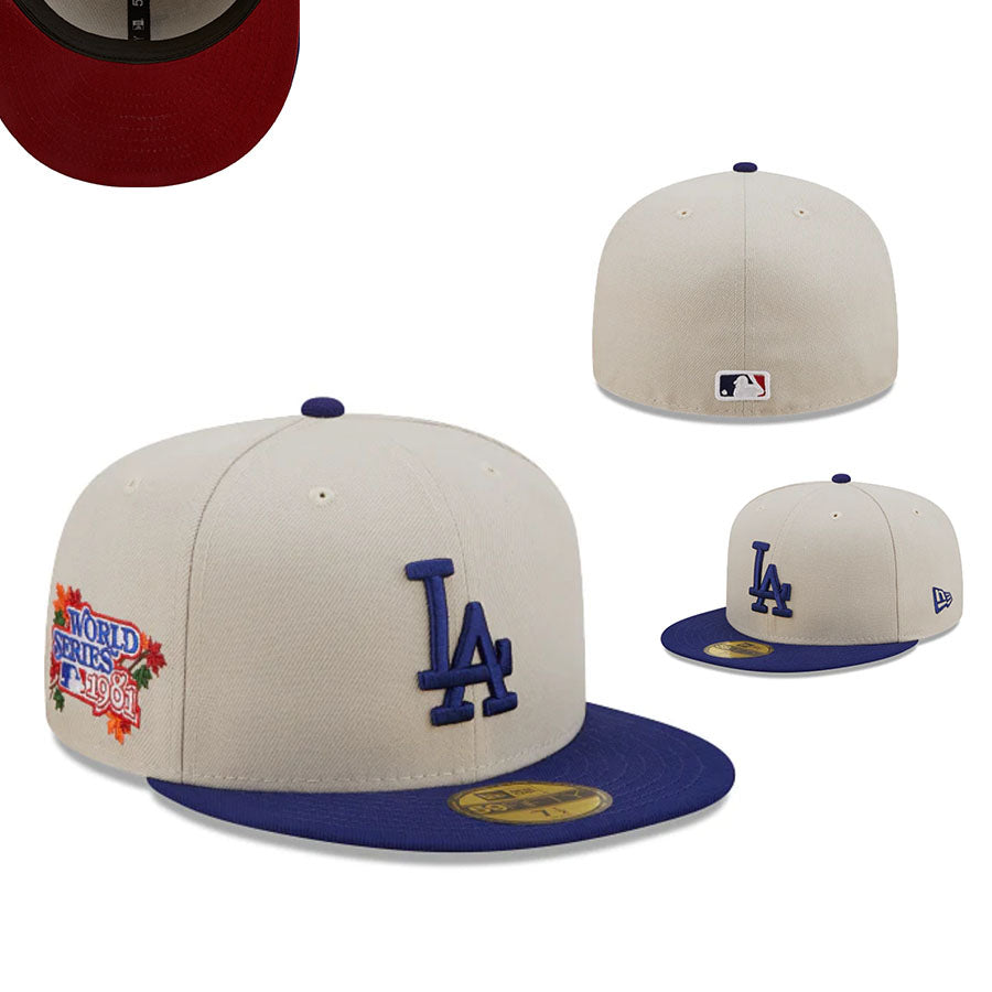 New York Yankees 1995 World Series Patch Fitted Hat - Cream & Black