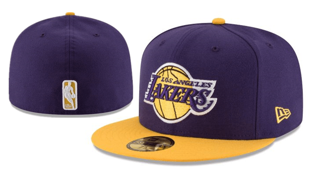 Los Angeles Lakers NBA Snapback Cap with Embroidered Logo and Gold Brim - Purple