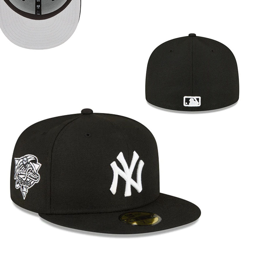 New York Yankees 59FIFTY Hat with World Series Patch - Black