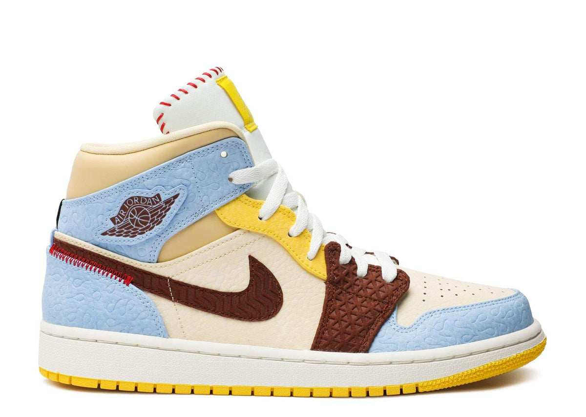 Maison Chateau Rouge x Air Jordan 1 Mid SE 'Fearless' Sneakers