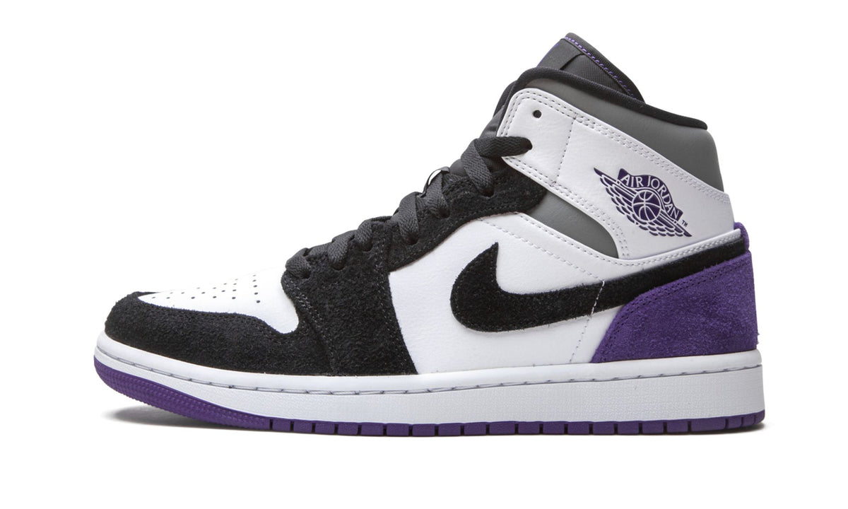 Air Jordan 1 Mid SE Court Purple Suede Sneakers