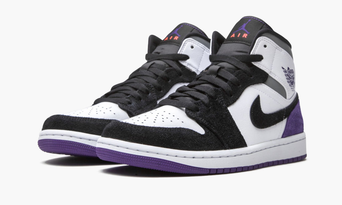 Air Jordan 1 Mid SE Court Purple Suede Sneakers
