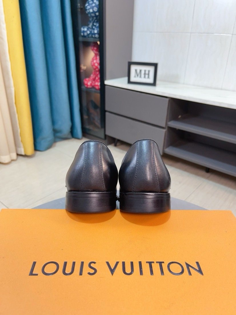 Louis Vuitton Black Logo Hardware Loafers — back