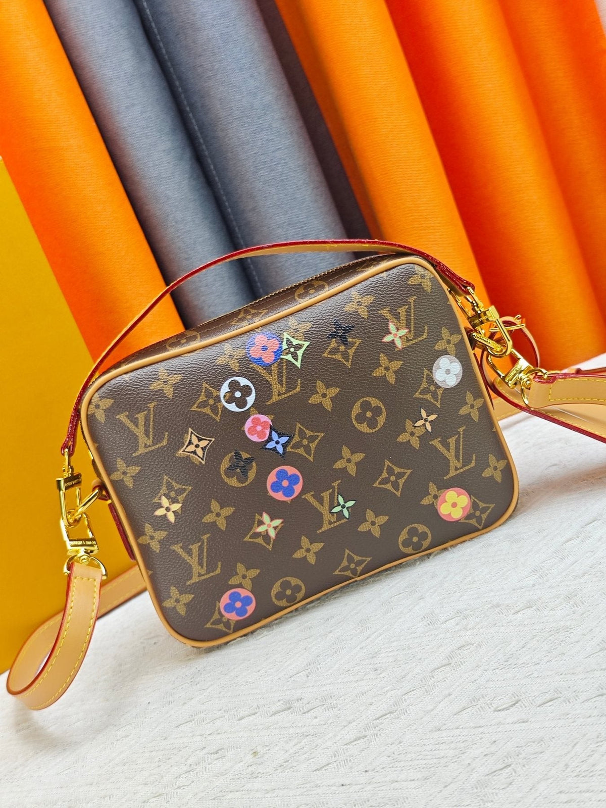 Louis Vuitton Monogram Floral Shoulder Bag — front